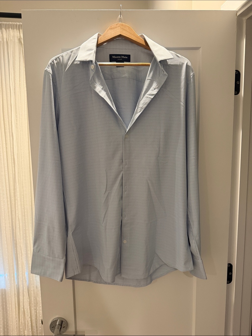 Massimo Matteo Pale Blue Men's Dress Shirt with Subtle Texture
